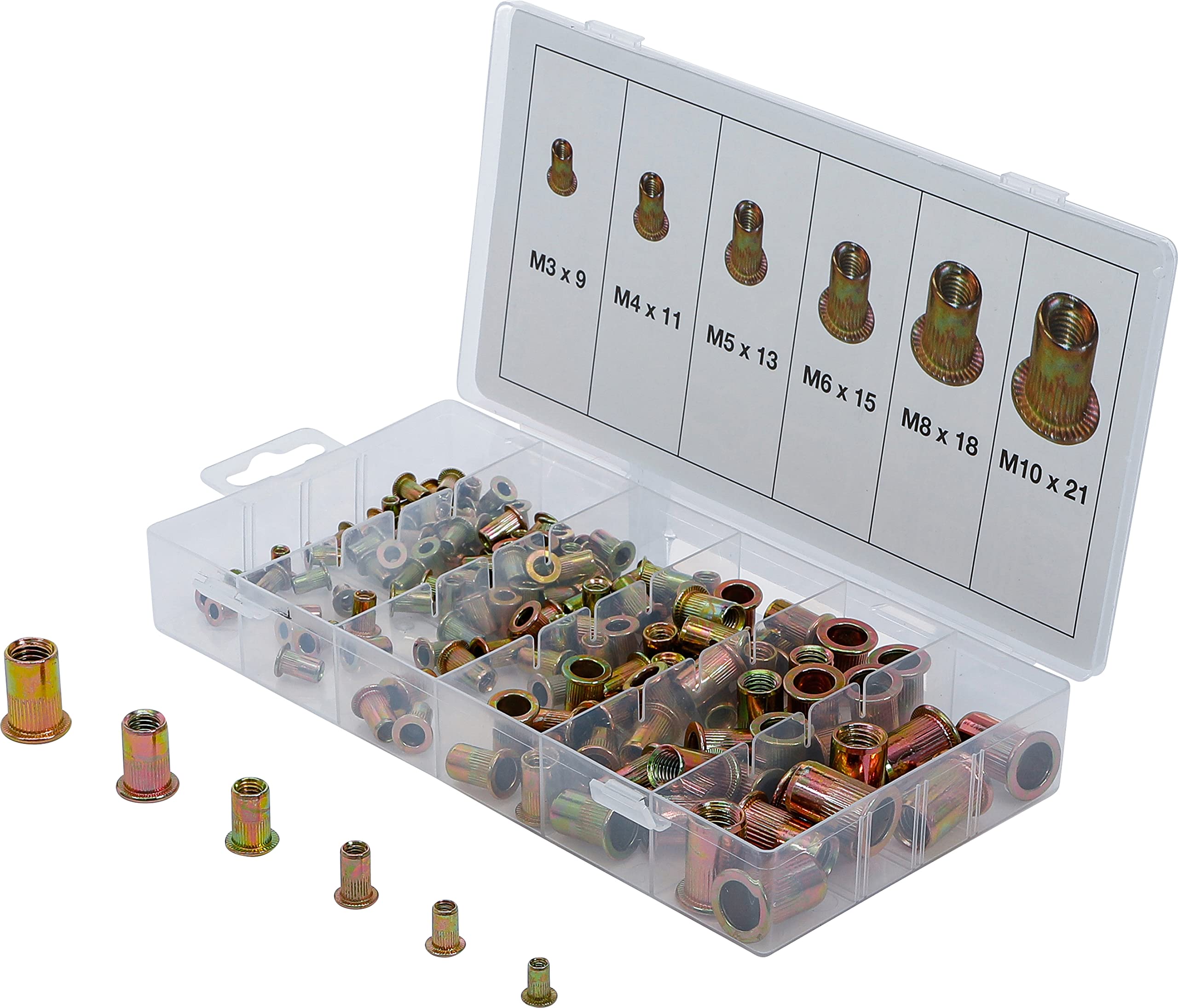 Algopix Similar Product 8 - BGS 14126  Rivet Nuts Assortment 