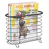 Algopix Similar Product 16 - mDesign Steel Magazine Holder Storage