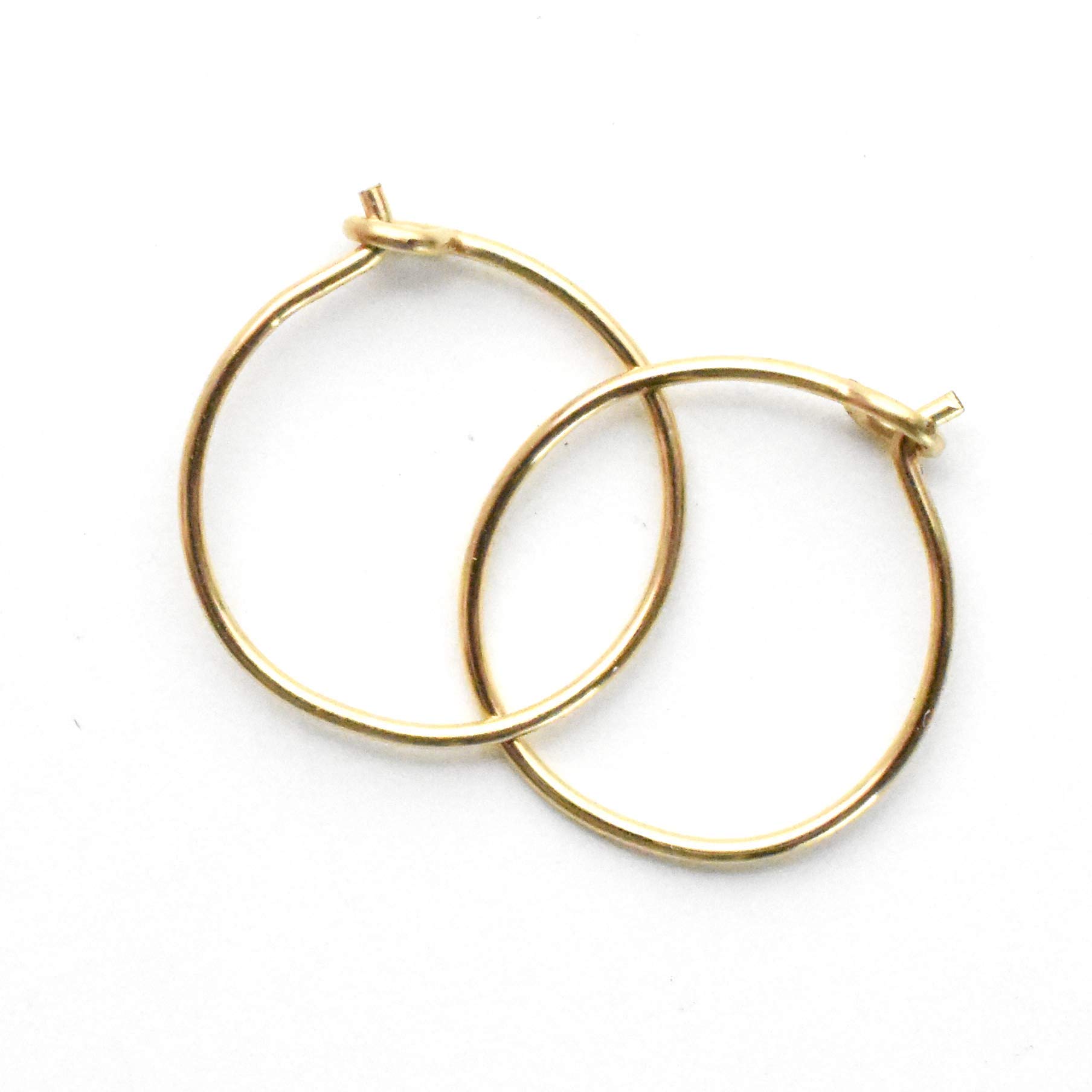 Algopix Similar Product 14 - Little Gold Hoops Small 10mm Extra