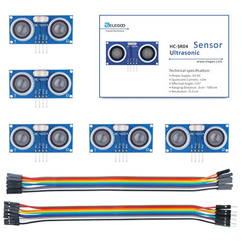 Algopix Similar Product 4 - ELEGOO 5PCS HCSR04 Ultrasonic Module