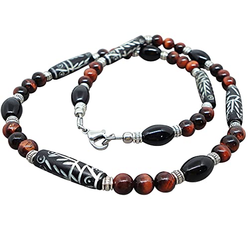 Algopix Similar Product 4 - Mens Tribal Style Necklace  Carved