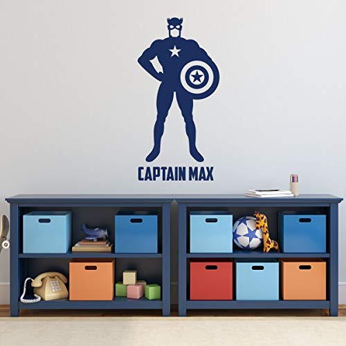 Algopix Similar Product 2 - Custom Boy Name Captain America Vinyl