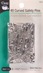 Algopix Similar Product 13 - Dritz Curved Safety Pins Size 2 40Pkg