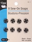 Algopix Similar Product 3 - Dritz Black Sew On Snaps Size 1 8Pkg