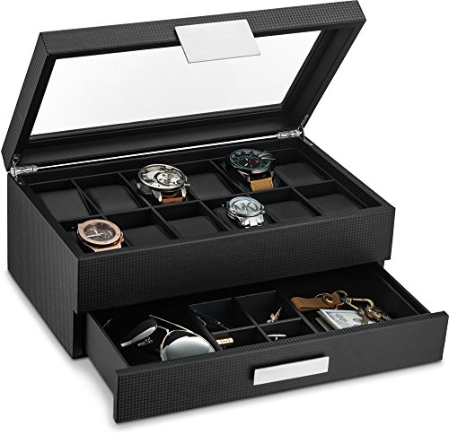 Algopix Similar Product 13 - Glenor Co Watch Box with Valet Drawer