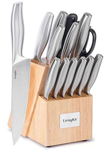 Algopix Similar Product 1 - LivingKit Knife Block Set 14 Piece High