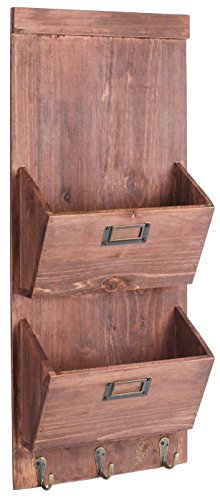Algopix Similar Product 3 - Dwellbee Rustic Wood Wall Storage and