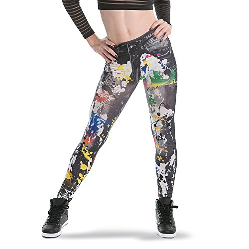 Algopix Similar Product 12 - Gia Mia Dance Womens Splatter Neon