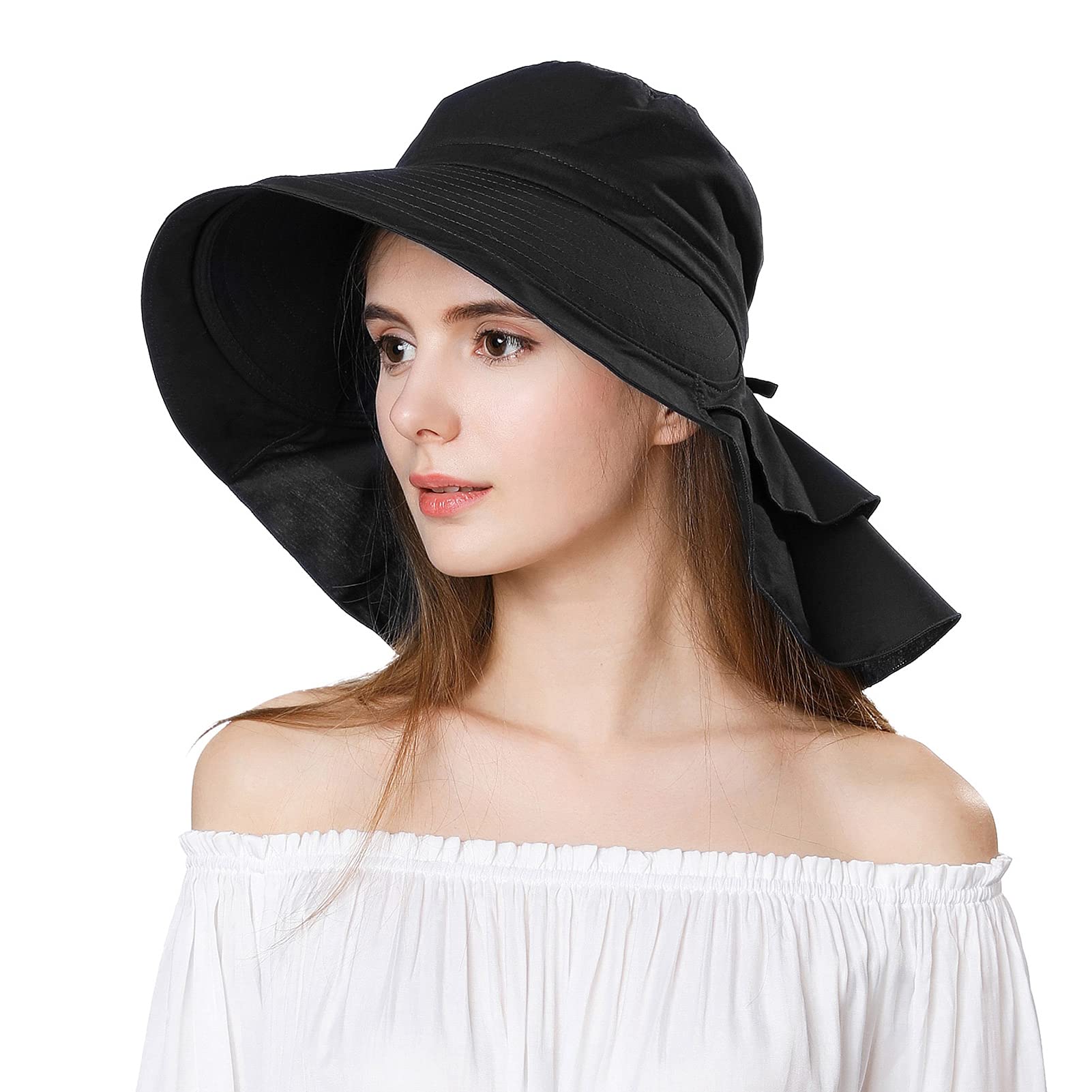 Algopix Similar Product 14 - Womens Summer Bill Flap Golf Cap UV 50