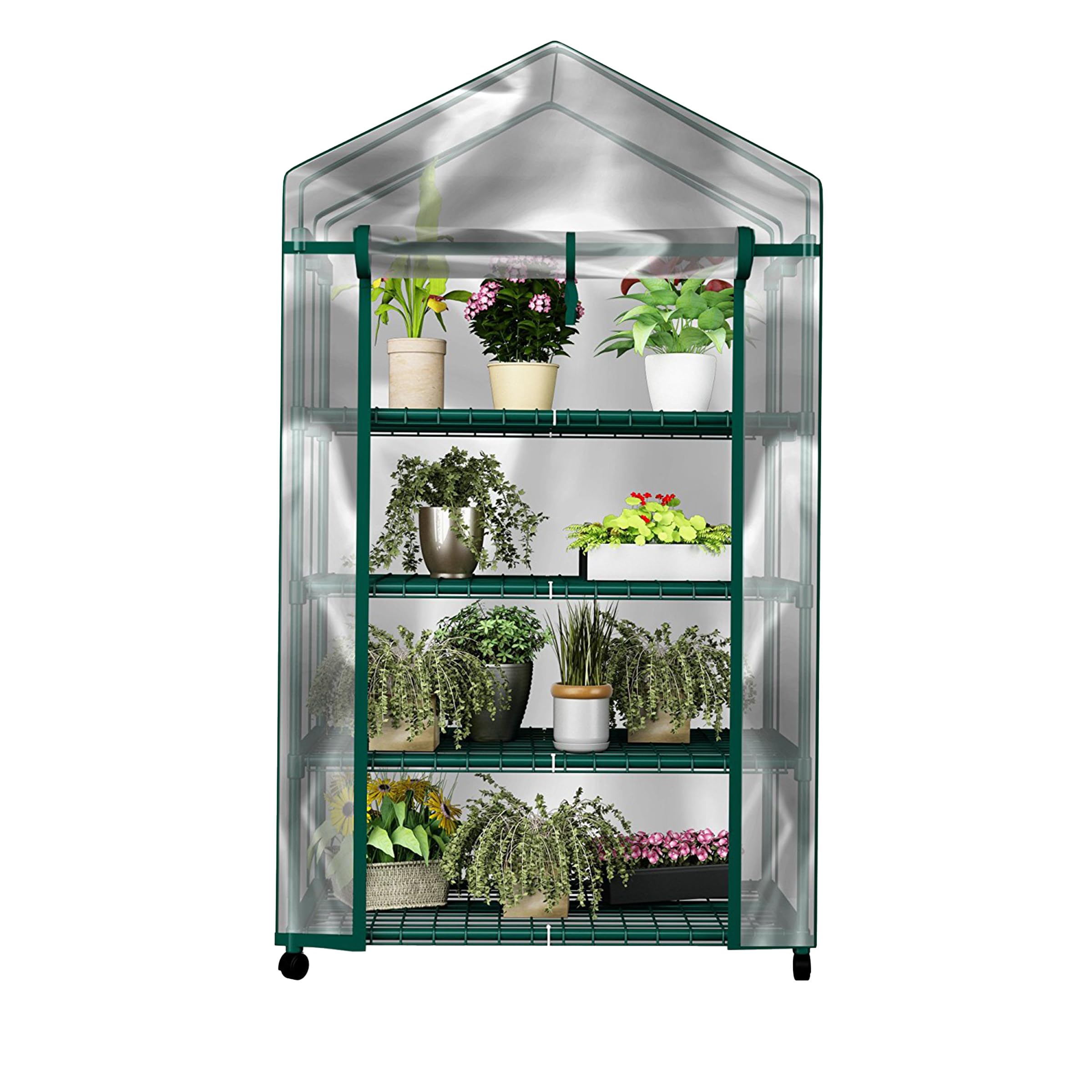 Algopix Similar Product 13 - 4 Tier Mini Greenhouse  Portable
