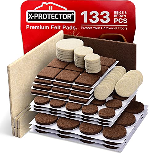 Algopix Similar Product 18 - Felt Furniture Pads XPROTECTOR 133 PCS