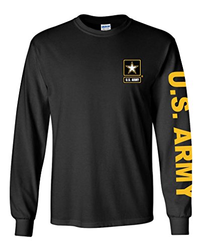 Algopix Similar Product 6 - US Army long sleeve Tshirt Black