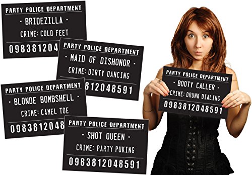 Algopix Similar Product 12 - 20 Funny Mugshot Signs Black White