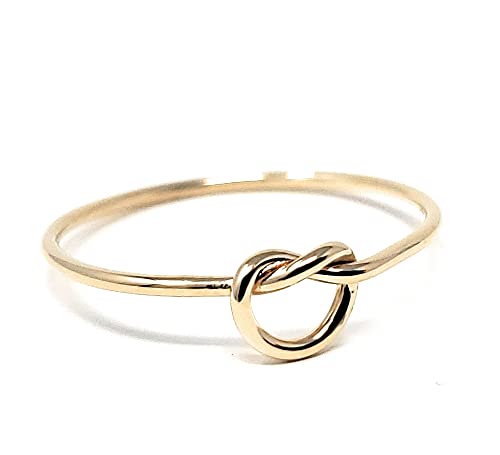 Algopix Similar Product 13 - 10k Solid Gold Stacking Knot Ring