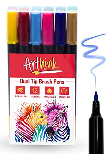 Algopix Similar Product 20 - Arthink 12Piece Dual Tip Calligraphy