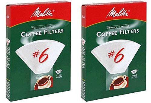 Algopix Similar Product 20 - Melitta 40CT 6 White Cone Filter  2