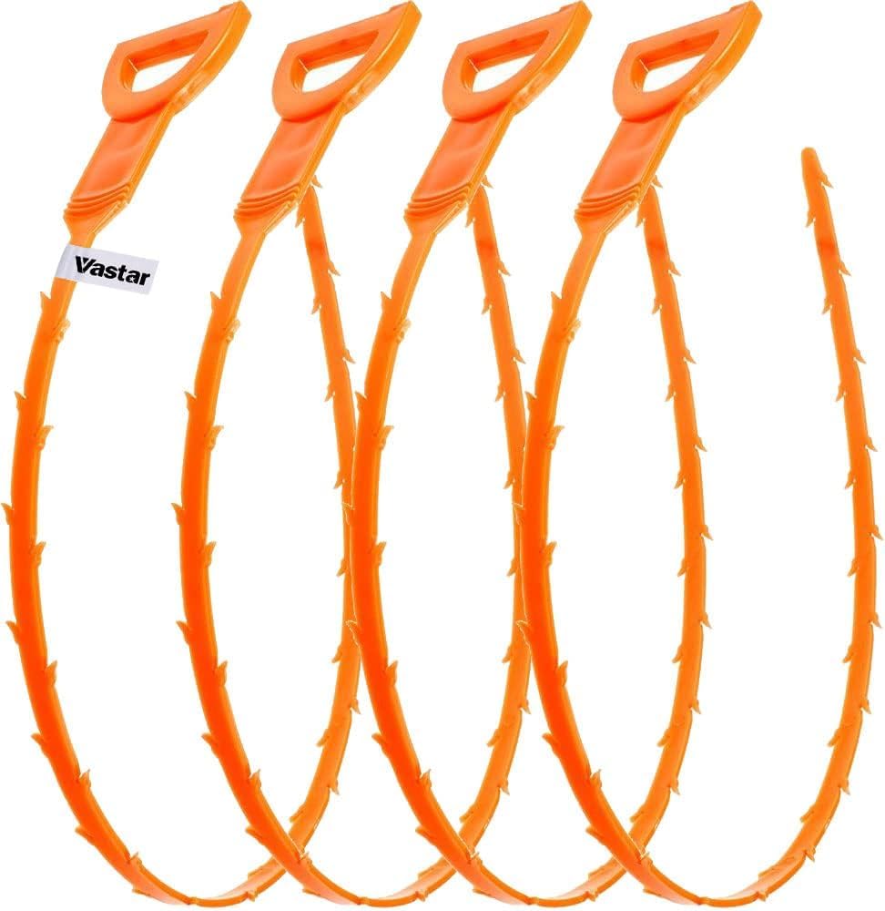 Algopix Similar Product 12 - Vastar 4 Pack 196 Inch Drain Snake