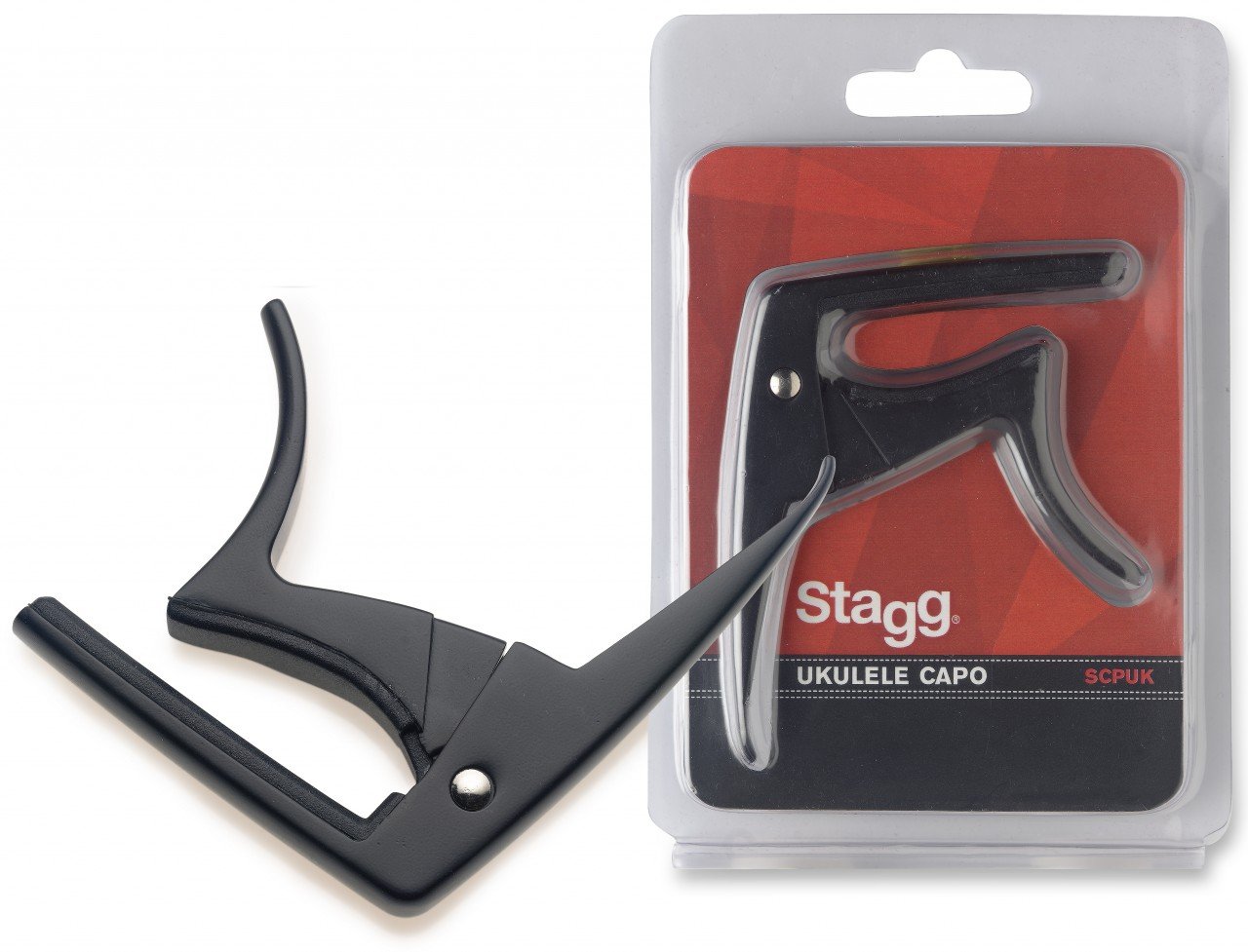 Algopix Similar Product 10 - Stagg SCPUK BK Trigger Capo for Ukulele