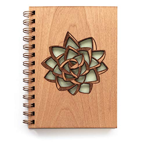 Algopix Similar Product 15 - Succulent Wood Journal Notebook