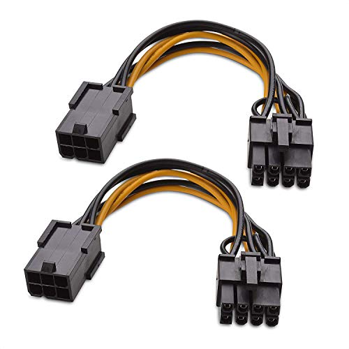 Algopix Similar Product 9 - Cable Matters 2Pack 6 Pin to 8 Pin