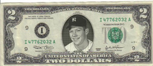 Algopix Similar Product 14 - Yankees Mickey Mantle $2 Mint! Rare! $1