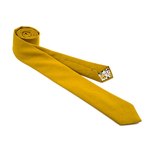 Algopix Similar Product 9 - Mustard Linen Necktie