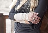 Algopix Similar Product 1 - Long Lace Ribbed Knit Arm Warmers
