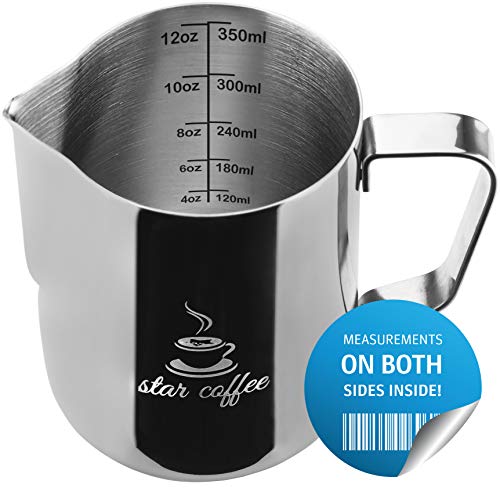 Algopix Similar Product 1 - Milk Frothing Pitcher 12oz Steaming