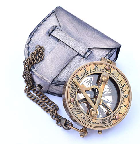 Algopix Similar Product 20 - NEOVIVID Brass Sundial Compass with