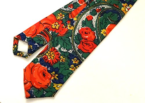 Algopix Similar Product 6 - Floral Necktie with Red Flowers Man