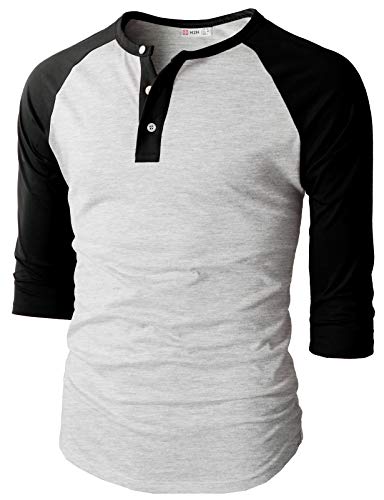 Algopix Similar Product 5 - H2H Mens Casual Slim Fit Raglan 34
