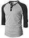 Algopix Similar Product 17 - H2H Mens Casual Slim Fit Raglan 34