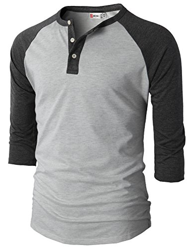 Algopix Similar Product 11 - H2H Mens Casual Slim Fit Raglan 34