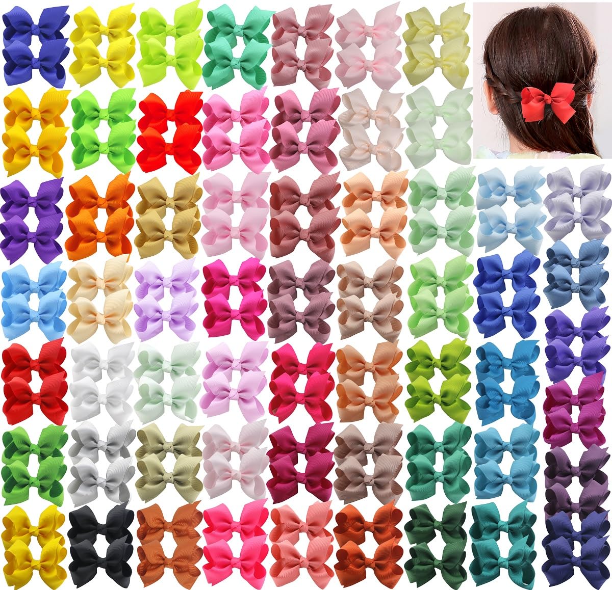 Algopix Similar Product 13 - QingHan 20pcs 5 inch Hair Bows For