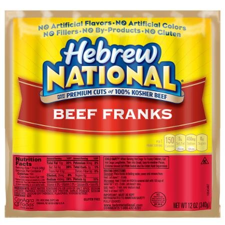 Algopix Similar Product 20 - Hebrew National Beef Franks 12 Oz 6