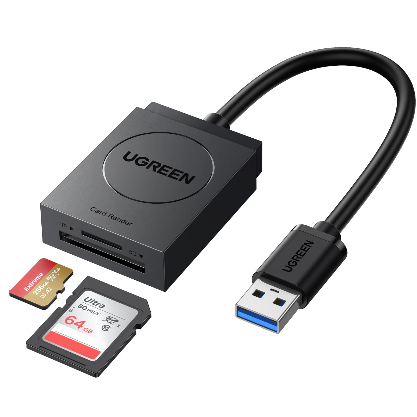Algopix Similar Product 12 - UGREEN SD Card Reader USB 30 Dual Slot