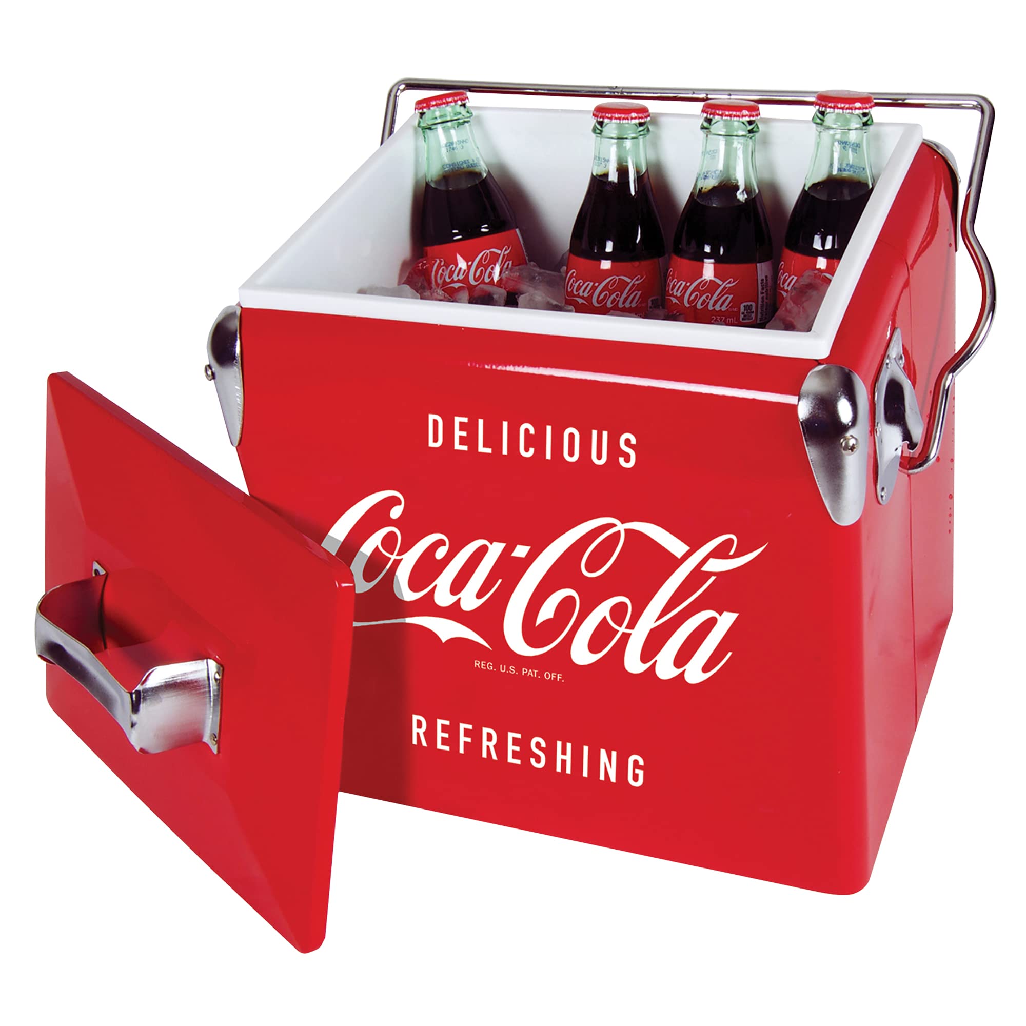 Algopix Similar Product 3 - CocaCola Retro Ice Chest Cooler with