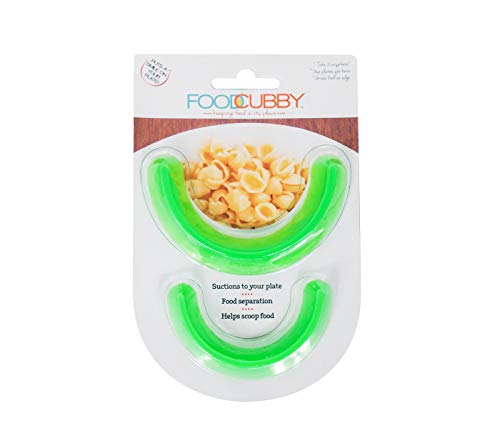 Algopix Similar Product 3 - Food Cubby Plate Divider 2 PACK Green 