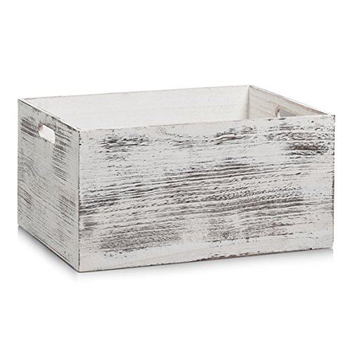 Algopix Similar Product 17 - Zeller 15135 Storage Box Rustic White