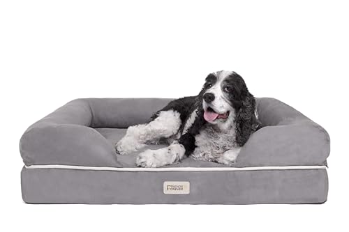 Algopix Similar Product 7 - Chester Large Grey Dog Bed Orthopedic