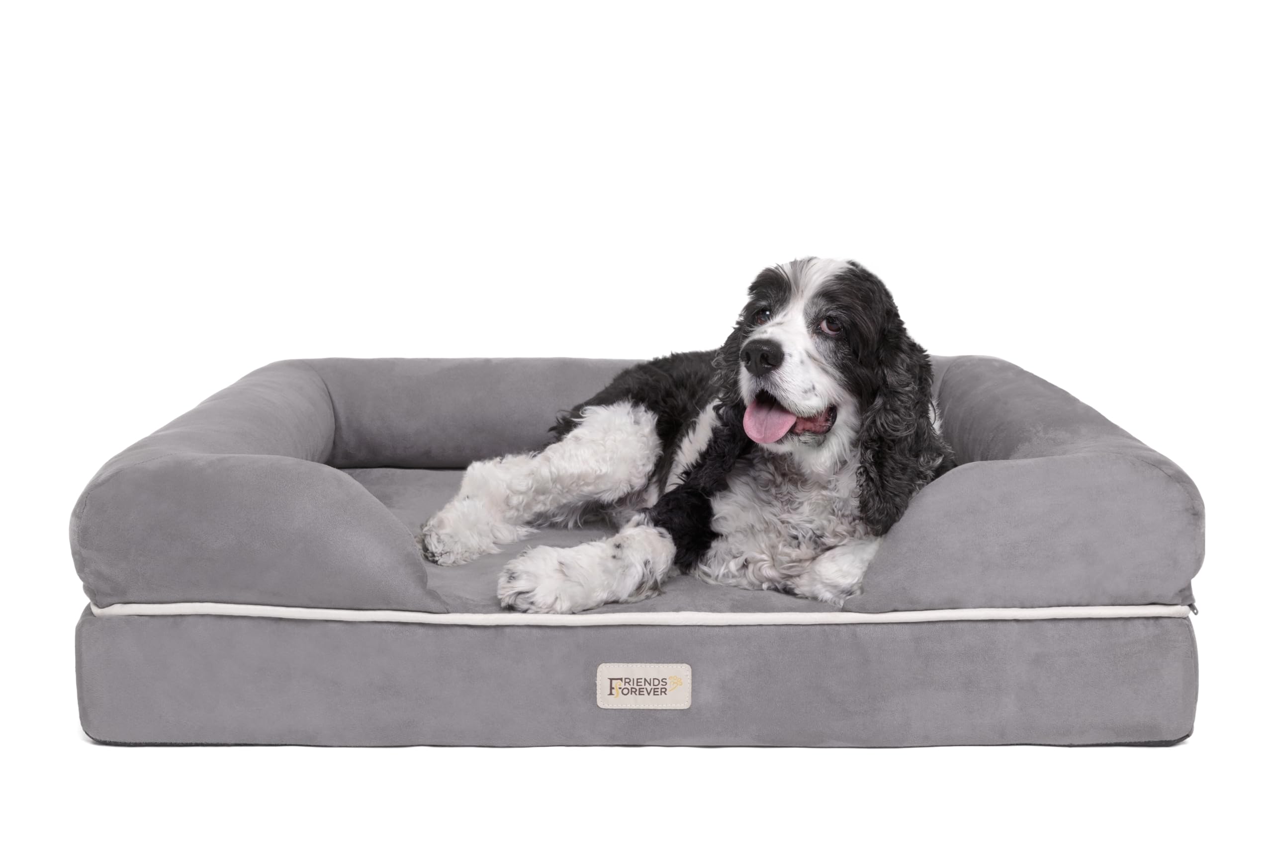 Algopix Similar Product 6 - Chester Large Grey Dog Bed  Orthopedic