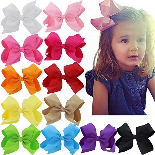Algopix Similar Product 16 - 6 Inch Hair Bows For Girls Big Large