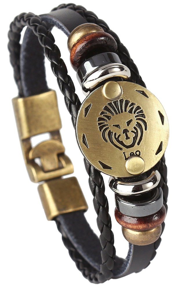 Algopix Similar Product 17 - Hamoery Punk Alloy Leather Bracelet For