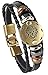 Algopix Similar Product 18 - Hamoery Punk Alloy Leather Bracelet For