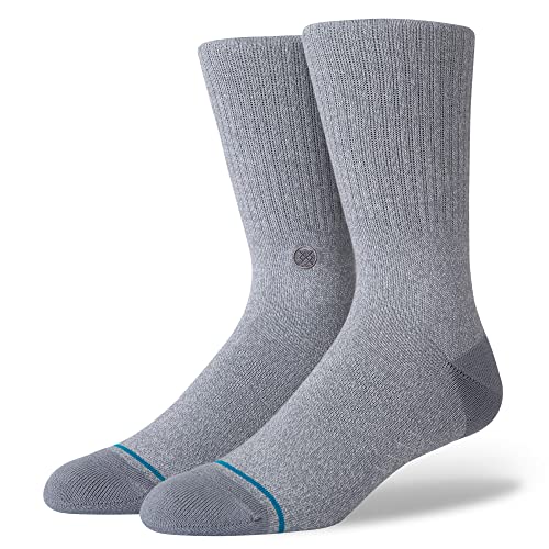 Algopix Similar Product 12 - Stance Icon Crew Socks Large Grey