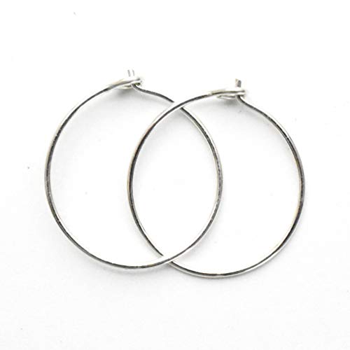 Algopix Similar Product 4 - Little Sterling Silver Hoop Earrings