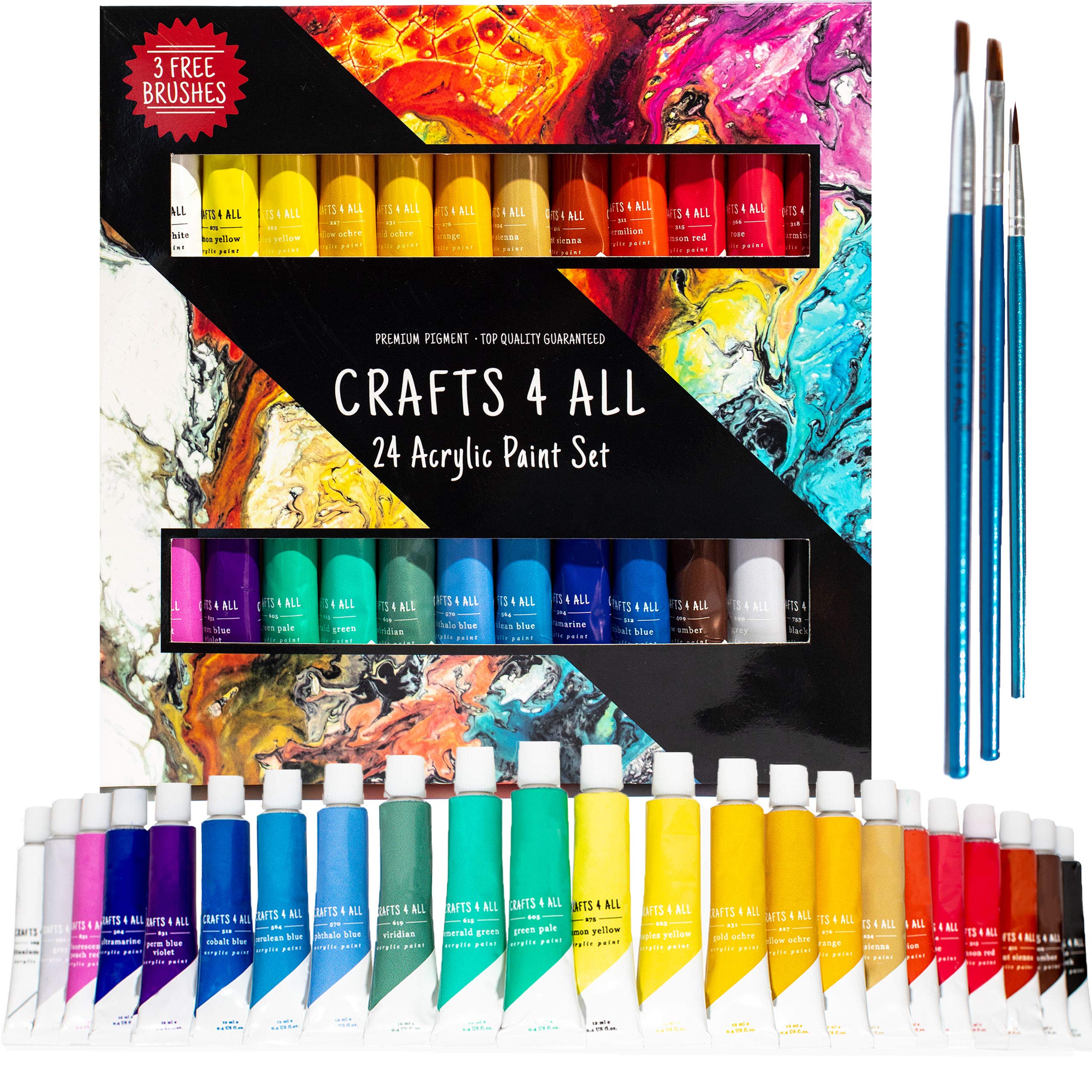 Algopix Similar Product 16 - Crafts 4 All Acrylic Paint Set for