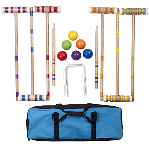 Algopix Similar Product 8 - Hey Play Complete Croquet Set with