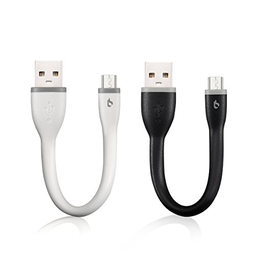 Algopix Similar Product 6 - BigBlue Short Micro USB Cable 2 Pack