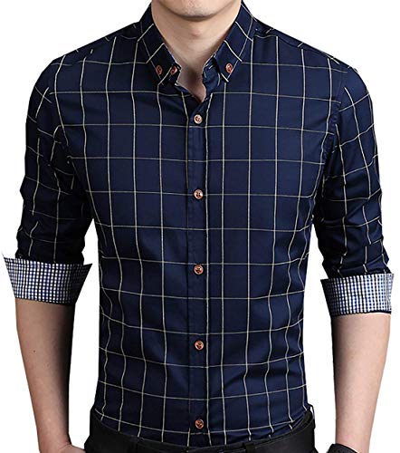 Algopix Similar Product 9 - LOCALMODE Mens 100 Cotton Long Sleeve
